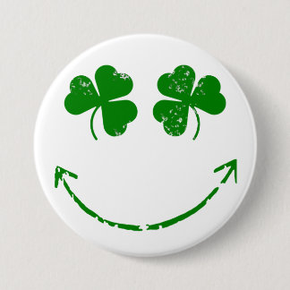 St Patrick TagesKleeblatt-Gesichts-Spaß Button
