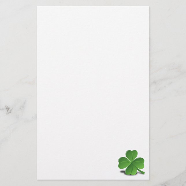 St Patrick TagesKleeblatt-Klee-Briefpapier Briefpapier (Vorderseite)