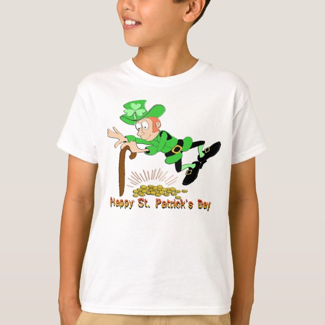 St Patrick Tageskobold-Gold T-Shirt (Vorderseite)