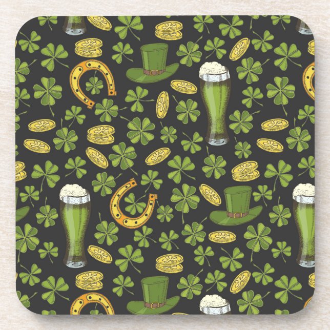 St Patrick Tagesmuster Getränkeuntersetzer (Vorderseite)