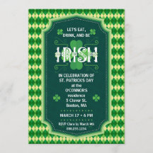 St Patrick TagesParty Einladung