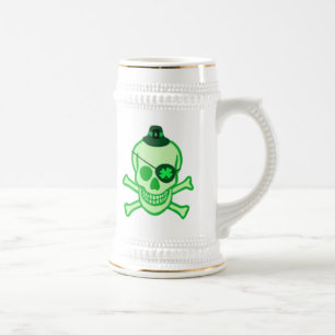 St Patrick Tagespiraten-Schädel Bierglas