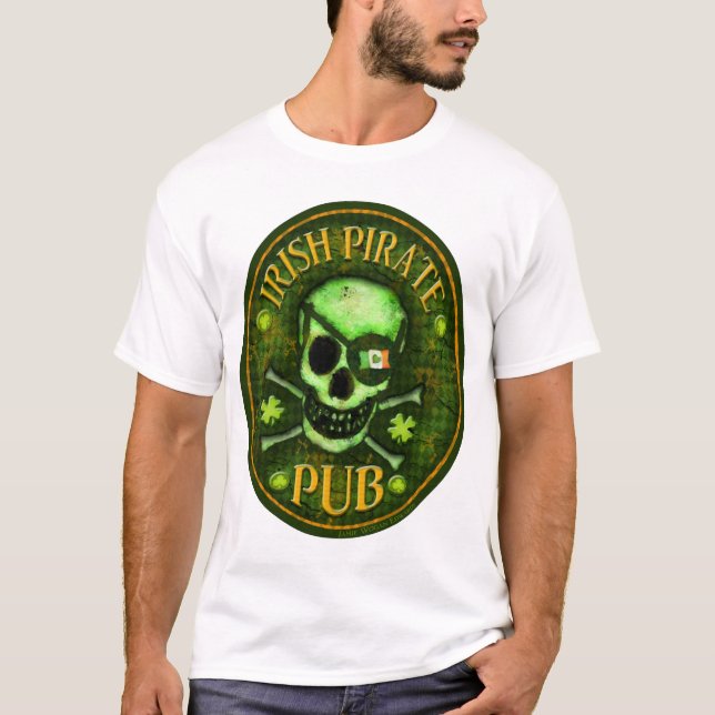 St Patrick Tagespiratpub-Schädel-T - Shirt (Vorderseite)