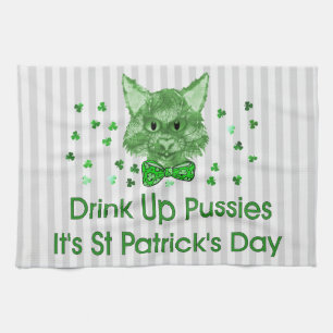 St Patrick Tagesscrapper-Katze Küchentuch