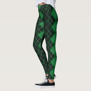 St Patrick TagesTartan u. -Kleeblätter Leggings
