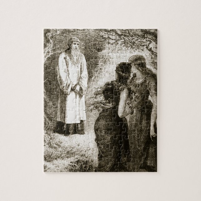 St Patrick traf sich durch Jungfrauen im Holz von Puzzle (Vertikal)