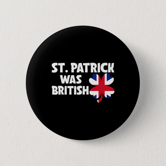 St Patrick war die britische Flagge Patriotic St P Button (Vorderseite)