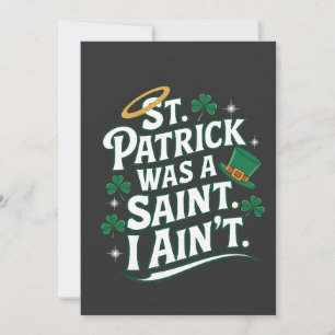 St. Patrick war ein Heiliger, ich bin nicht lustig Dankeskarte