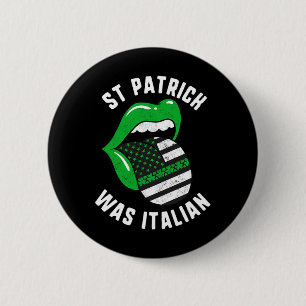 St Patrick war Italienisch Grüne Lippen Usa Flag S Button