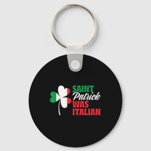 St. Patrick war italienisches Kleeblatt in der Näh Schlüsselanhänger