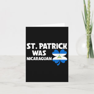 St. Patrick war Nicaraguanische Flagge Patriotisch Karte