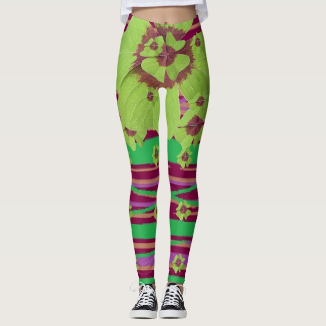 St. Patrick's - All Clover-Up Kleeblatt Leggings (Vorderseite)