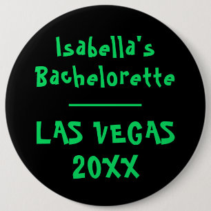 St Patricks Bachelorette in Vegas Neon Button
