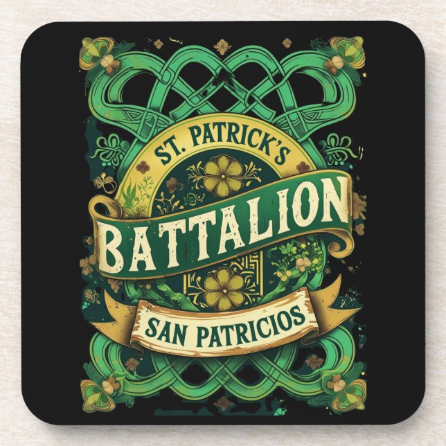 St. Patricks-Bataillon San Patricios Irisch-Mexika Getränkeuntersetzer (Vorderseite)