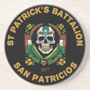 St Patricks Bataillon San Patricios Irisch-Mexikan Getränkeuntersetzer