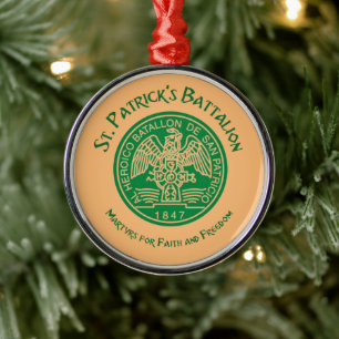 St Patricks Bataillon San Patricios Irisch Mexikan Ornament Aus Metall