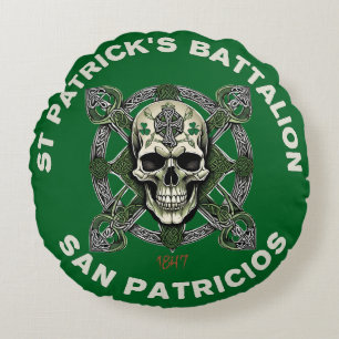 St Patricks Bataillon San Patricios Irisch-Mexikan Rundes Kissen