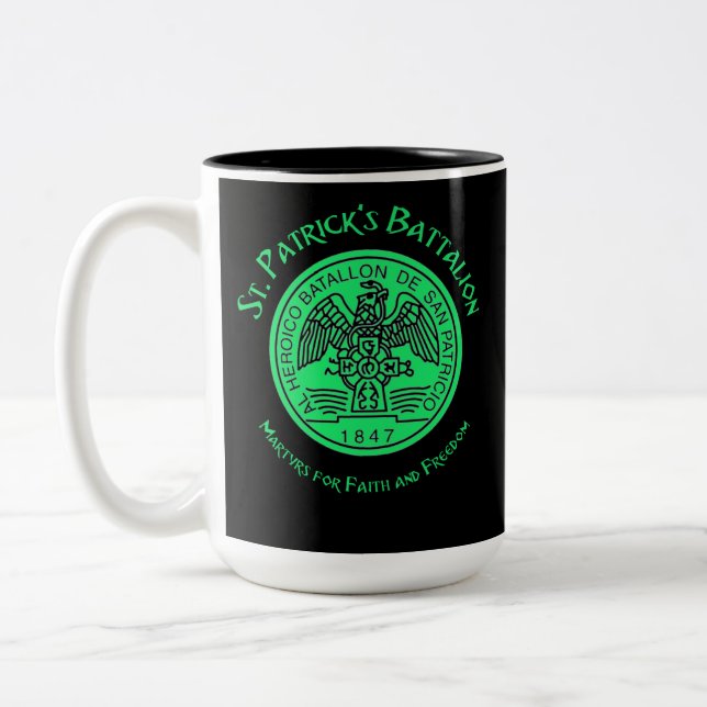 St. Patrick's Battalion San Patricios Katholik Zweifarbige Tasse (Links)
