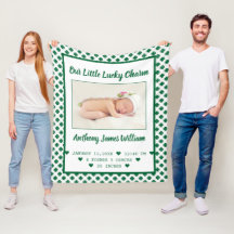 St. Patrick's Birth Announcement Baby Foto Name