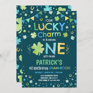 St. Patrick's Birthday Einladung Lucky Charm