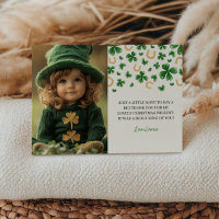 St. Patrick's Birthday Foto Dankeschön Card