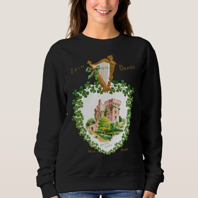 St Patrick's Blarney Castle Irland Erin Go Bragh Sweatshirt (Vorderseite)