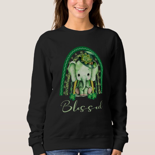 St Patrick's Blessed Rainbow Adorable Christian El Sweatshirt (Vorderseite)