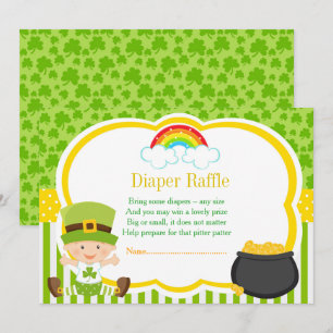 St Patricks Boy Babydusche Windelwanne Einladung
