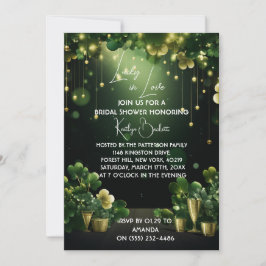St. Patricks Brautparty Grüne Einladung