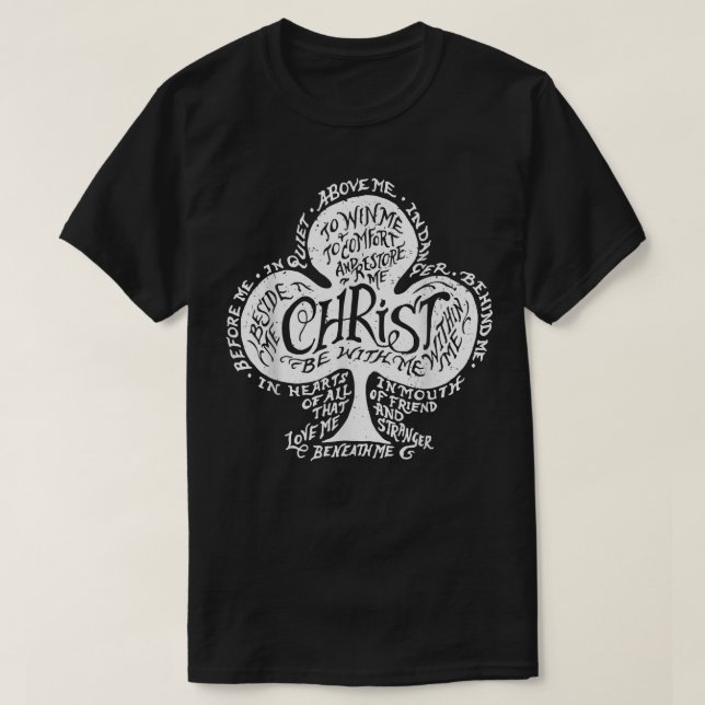 St. Patrick's Breastplate Gebet katholische Grün T-Shirt (Design vorne)