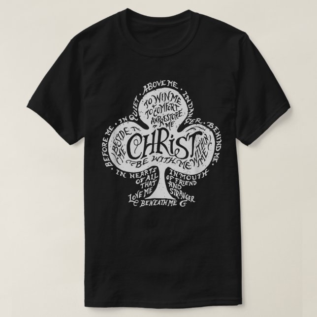 St. Patrick's Breastplate Gebet katholische Grün T-Shirt (Design vorne)