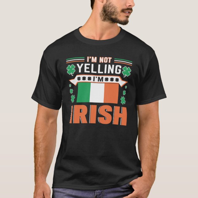 St. Patrick's Brustschild Gebet und Bild für Gre T-Shirt (Vorderseite)