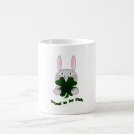 St. Patricks Bunny Proud zu irischem Kleeblatt Verwandlungstasse