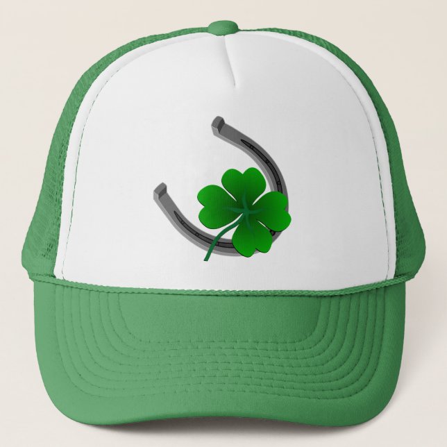 St. Patrick's Cap Lucky Irish Hats Lucky Caps Truckerkappe (Vorderseite)
