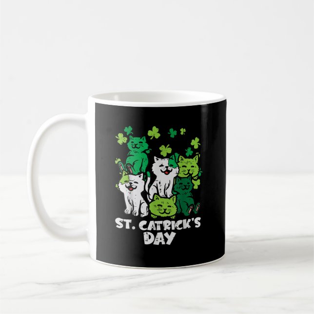 St Patricks Catricks Day Cats Saint Pattys Kaffeetasse (Links)