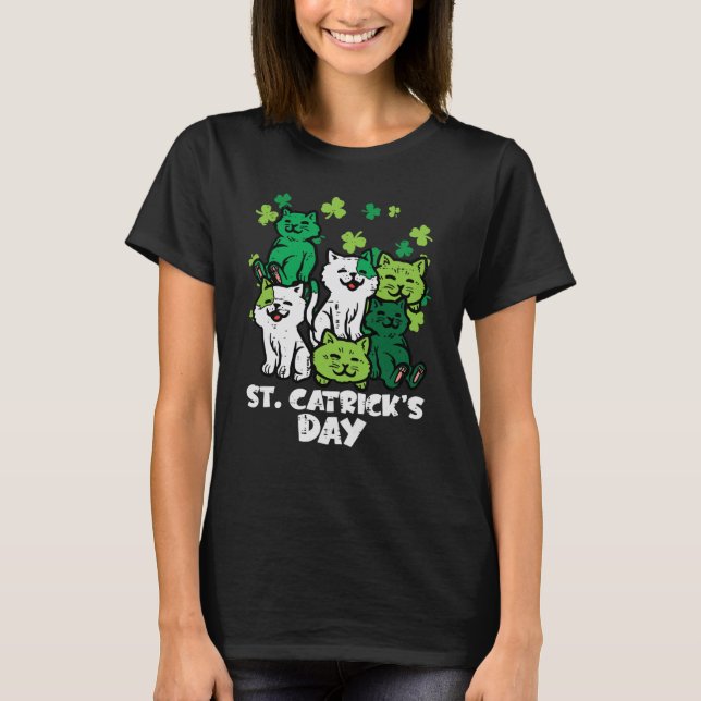 St Patricks Catricks Day Cats Saint Pattys Women G T-Shirt (Vorderseite)