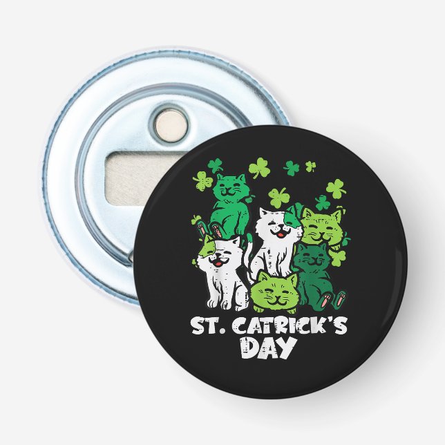 St Patricks Catricks Day Katzen Saint Pattys Flaschenöffner (Vorderseite)