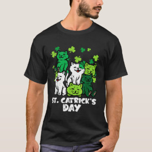 St Patricks Catricks Day Katzen Saint Pattys Fraue T-Shirt