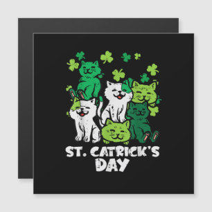 St Patricks Catricks Day Katzen Saint Pattys Magnetkarte