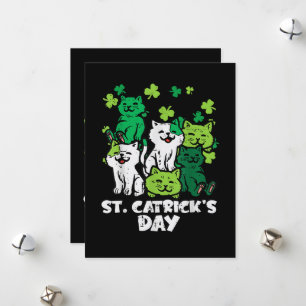 St Patricks Catricks Tag Katzen Saint Pattys Feiertagskarte