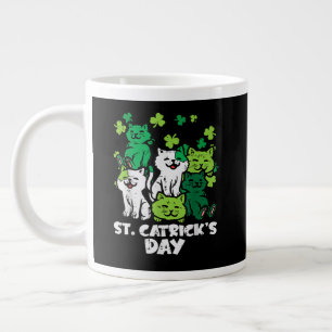 St Patricks Catricks Tag Katzen Saint Pattys Jumbo-Tasse