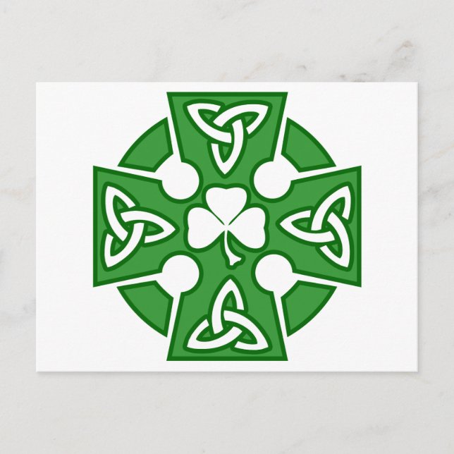 St Patrick's Celtic Cross Postkarte (Vorderseite)