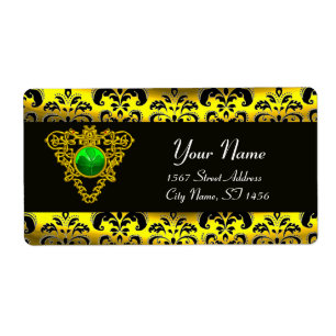 ST PATRICK'S CELTIC HERZ BLACK AND GOLD DAMASK