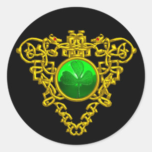 ST. PATRICK'S CELTISCHES HERZ RUNDER AUFKLEBER