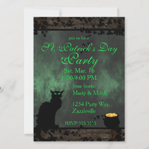 St. Patrick's Chat Noir Einladung