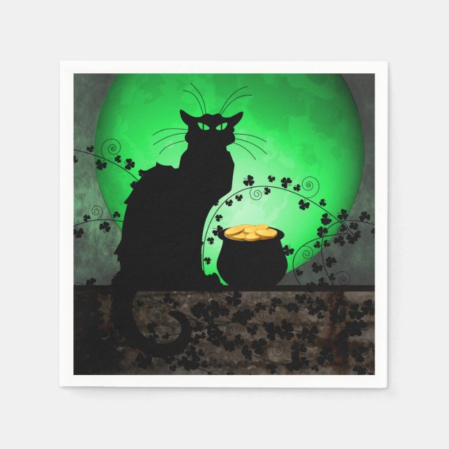 St. Patrick's Chat Noir Serviette (Vorderseite)