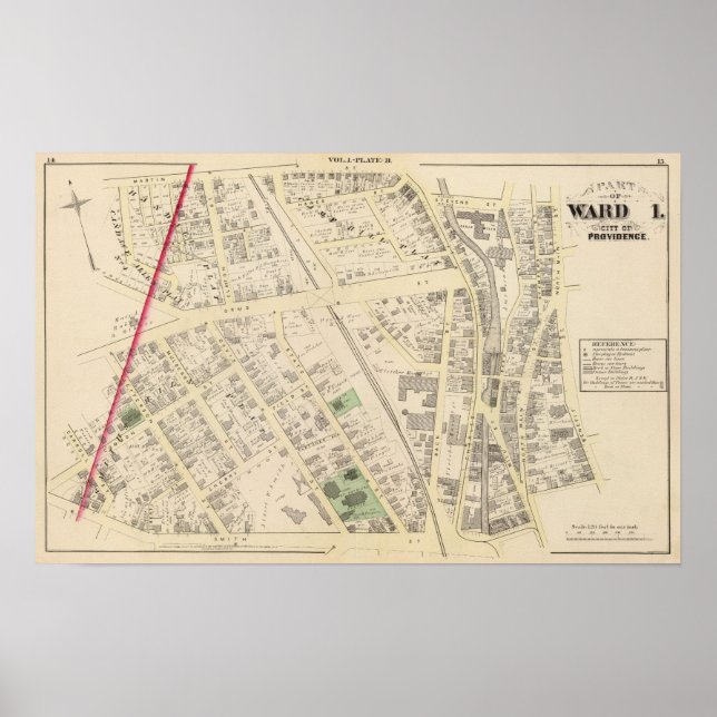 St. Patricks Church and Staat St School Atlas Poster (Vorne)