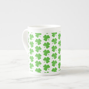 St. Patrick's Clover Bone China Tasse