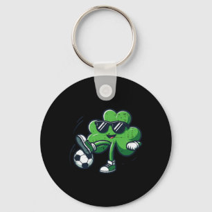 St Patricks Clover Fußball Saint Pattys Football B Schlüsselanhänger