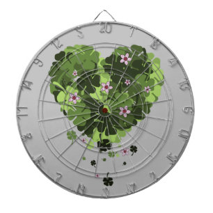 St. Patrick's Clover Heart Dartscheibe